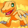 Agumon Anime Character Paint By Numbers