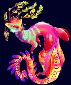 Colorful Alebrije Animals Paint By Numbers