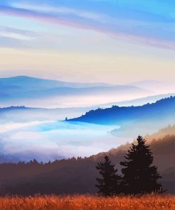 Relaxing Mountain Scene Paint By Numbers