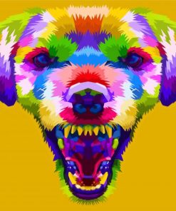 Colorful Puppy Paint By Numbers
