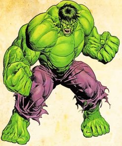 Green Hulk Animated Paint By Numbers