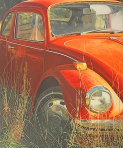 Red Antique Car Paint By Numbers
