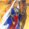 Arabian Woman with Horse Paint By Numbers
