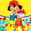 Ash Ketchum and Pikachu Anime Paint By Numbers