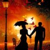 Romantic Autumn Silhouette Paint By Numbers