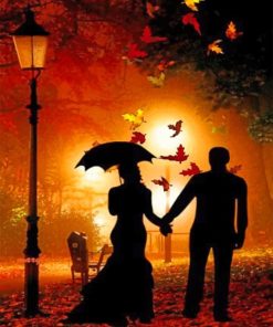 Romantic Autumn Silhouette Paint By Numbers