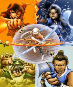 Team Avatar Adventure Paint By Numbers