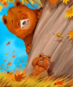 Baby Bear and Mama Nature Paint By Numbers
