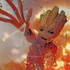 Baby Groot Guardians Paint By Numbers