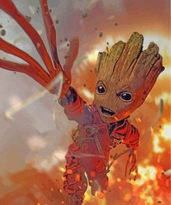 Baby Groot Guardians Paint By Numbers