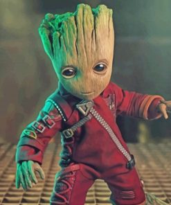 Baby Groot Guardians Paint By Numbers