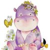 Baby Hippo Wildlife Paint By Numbers