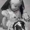 Baby Nurse with Dog Paint By Numbers