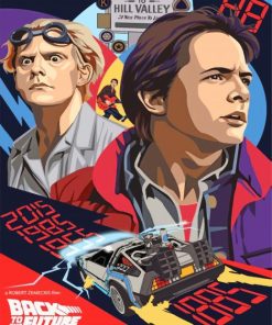 Back to the Future Dr Emmett Brown Paint By Numbers