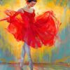 Ballerina in Red Dress Paint By Numbers