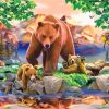 Bear Family Animal Art Paint By Numbers