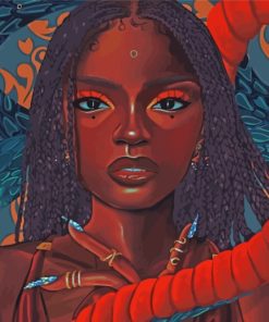 Elegant African Woman Paint By Numbers