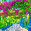 Pink Flower Garden Landscapes Paint By Numbers