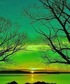 Green Vintage Home Paint By Numbers