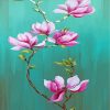 Stunning Magnolia Flowers Paint By Numbers