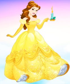 Disney Belle Yellow Dress Paint By Numbers