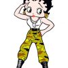 Betty Boop Army Cartoon Paint By Numbers
