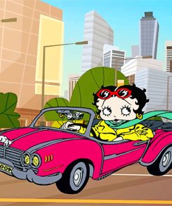 Betty Boop Car Adventure Paint By Numbers