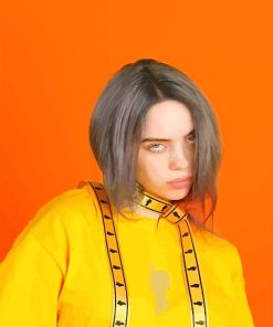 Billie Eilish Orange Portrait Paint By Numbers