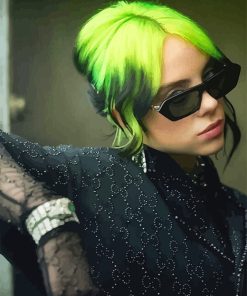 Billie Eilish Green Hair Paint By Numbers
