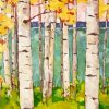 Breathtaking Birch Trees Paint By Numbers