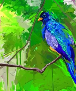 Blue Bird Tree Scene Paint By Numbers