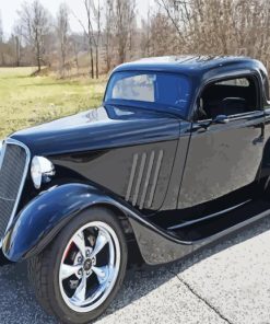 Classic Black 1933 Ford Paint By Numbers