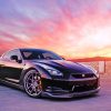 Black Nissan GT-R Paint By Numbers