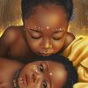 Black African American Kids Paint By Numbers