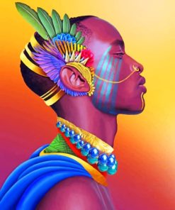 Colorful African Man Paint By Numbers
