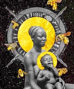 Black African Woman Family Paint By Numbers