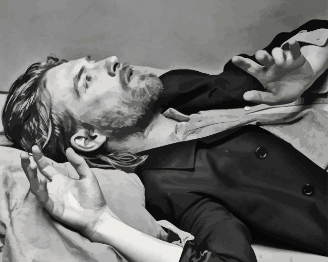 Finalizing Domhnall Gleeson Irish Star paint by numbers