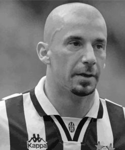 Gianluca Vialli Black and White Paint By Numbers