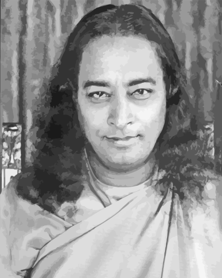 Finalizing the artwork Yogananda Black and White Paint By Numbers