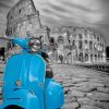 Blue Motorcycle in Italy Paint By Numbers