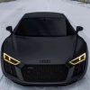 Black Audi R8 Sports Car Paint By Numbers