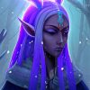 Magical Elf Purple Hair Paint By Numbers
