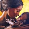 Mother and Child African Art Paint By Numbers