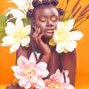 Black Woman Floral Beauty Paint By Numbers