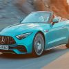 Blue Mercedes SL Car Paint By Numbers