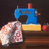 Blue Sewing Machine Aesthetic Paint By Numbers