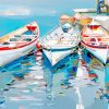 Seascape Vintage Boats Paint By Numbers