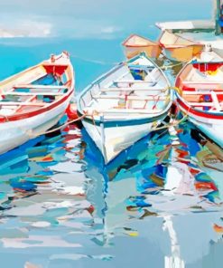 Seascape Vintage Boats Paint By Numbers