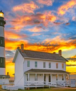 Bodie Island Lighthouse Sunset Paint By Numbers