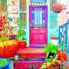 Bohemian Red Door Paint By Numbers
